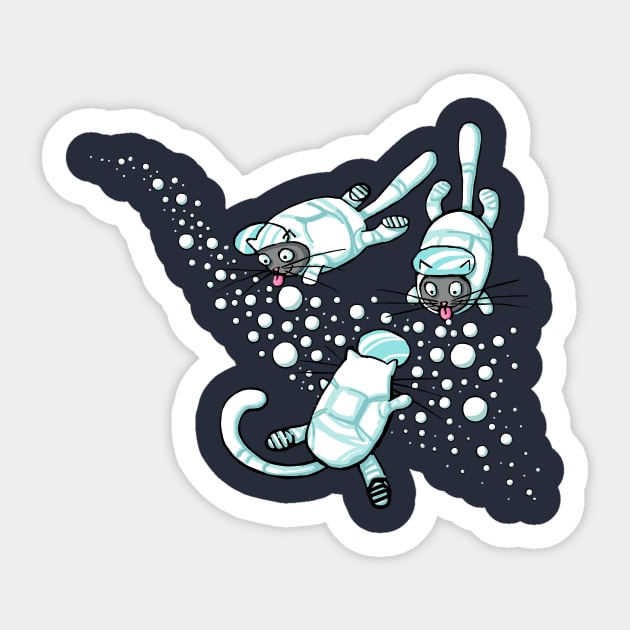 Cats-astronauts Sticker by ewdondoxja